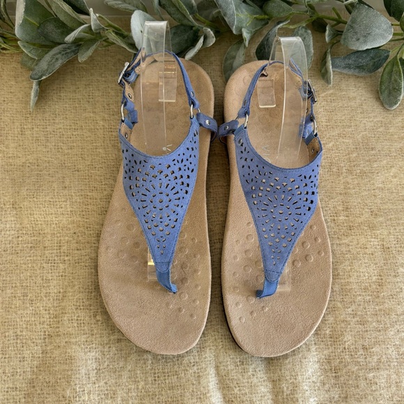 Vionic Kirra Rest perforated thong sandal light blue women size 9.5 - Picture 7 of 9